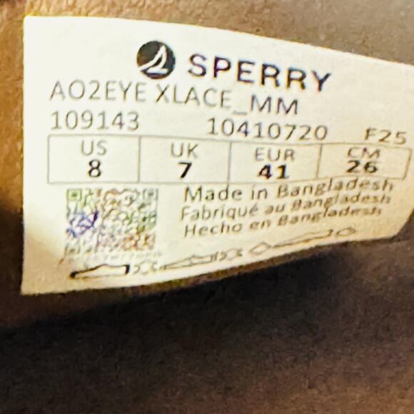 Sperry Shoes Men 8 Brown Leather Top Sider Boat Authentic Original 2 Eye Moc Toe - Picture 12 of 13